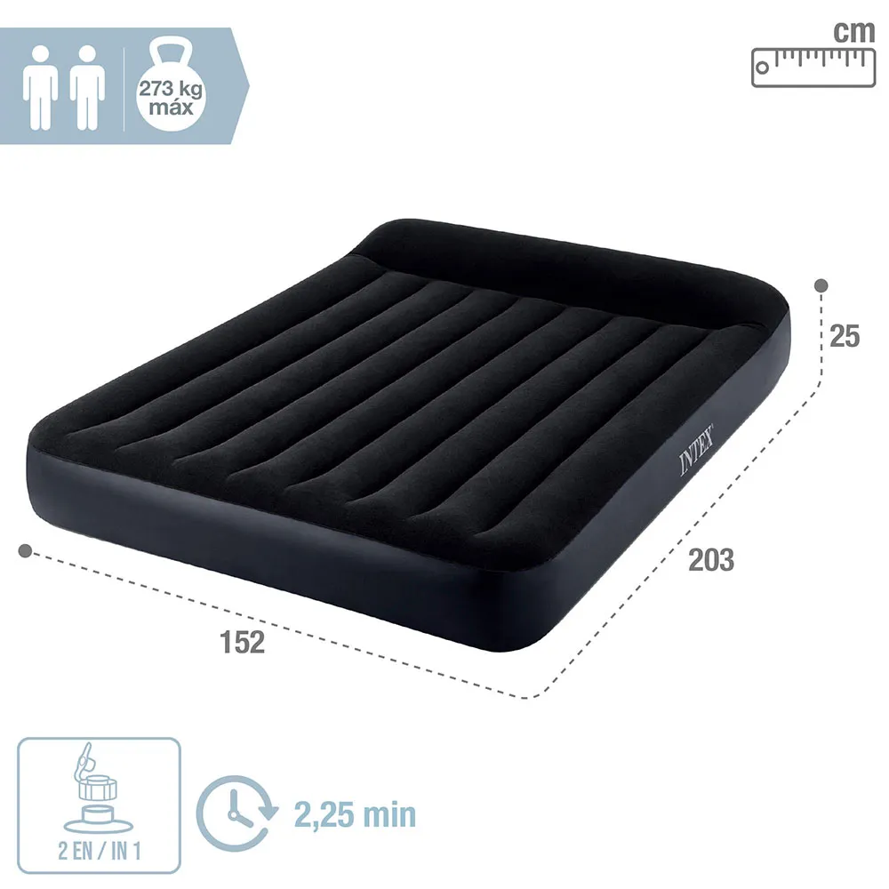 Intex 64150 Dura-beam Standard Classic Queen 152x203x25 Cm Dubbel Luftmadrass, 152 x 203 x 25cm