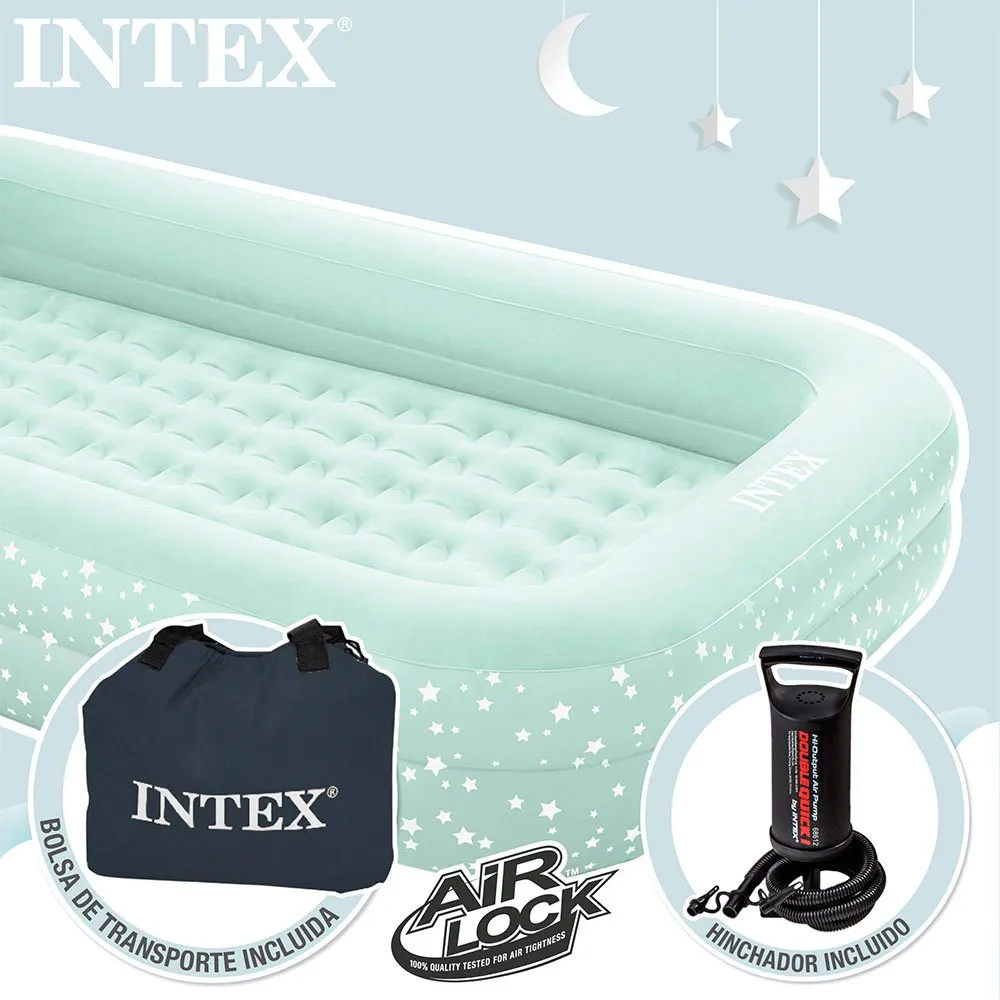 Intex Air Travel Junior Enkel Luftmadrass, Assorted, 107 x 168 x 25cm