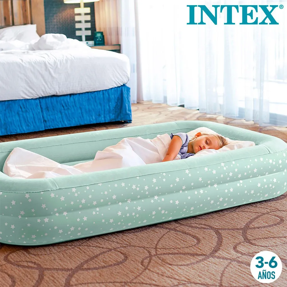 Intex Air Travel Junior Enkel Luftmadrass, Assorted, 107 x 168 x 25cm