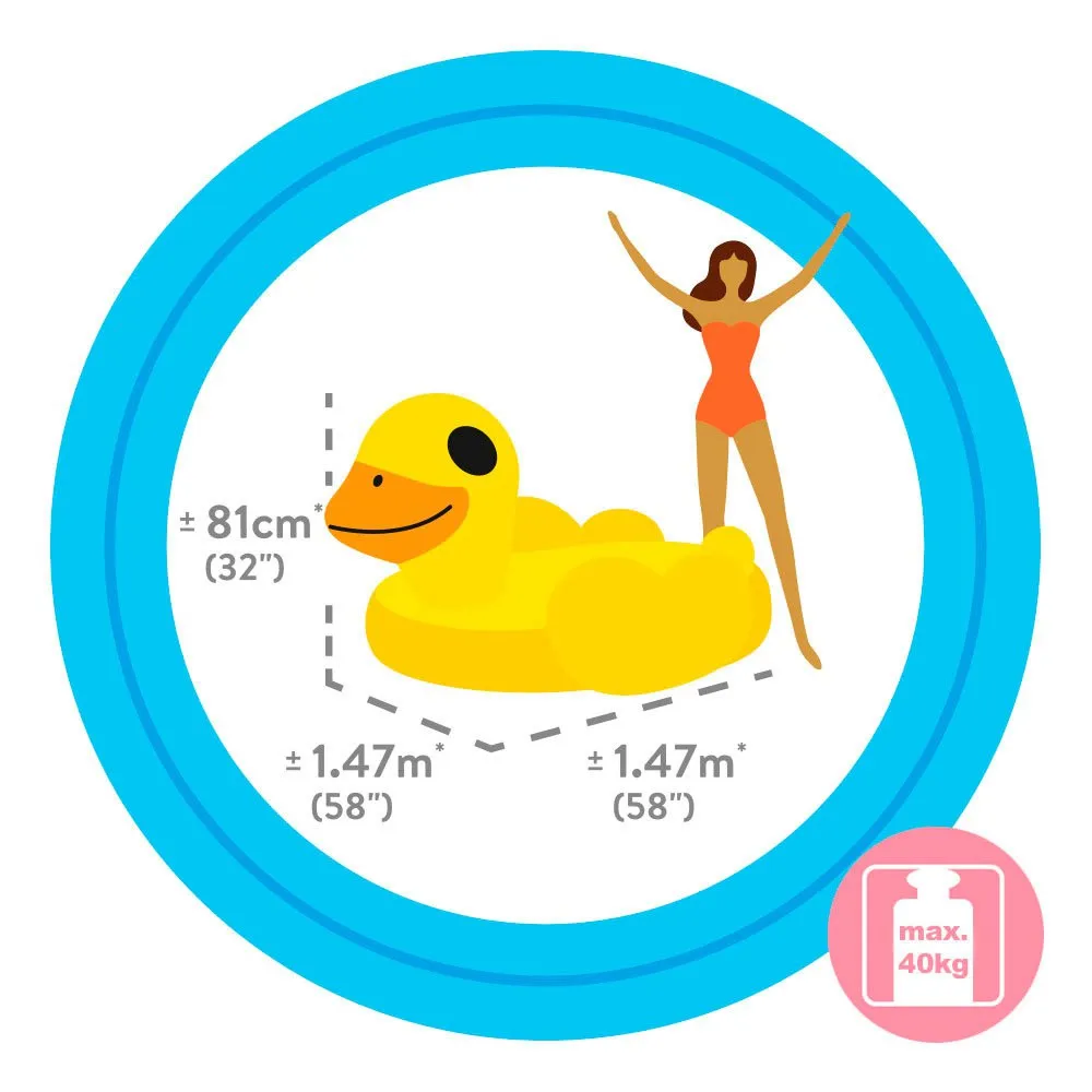 Intex Ankflottör unisex, Yellow, 147 x 147 x 81cm