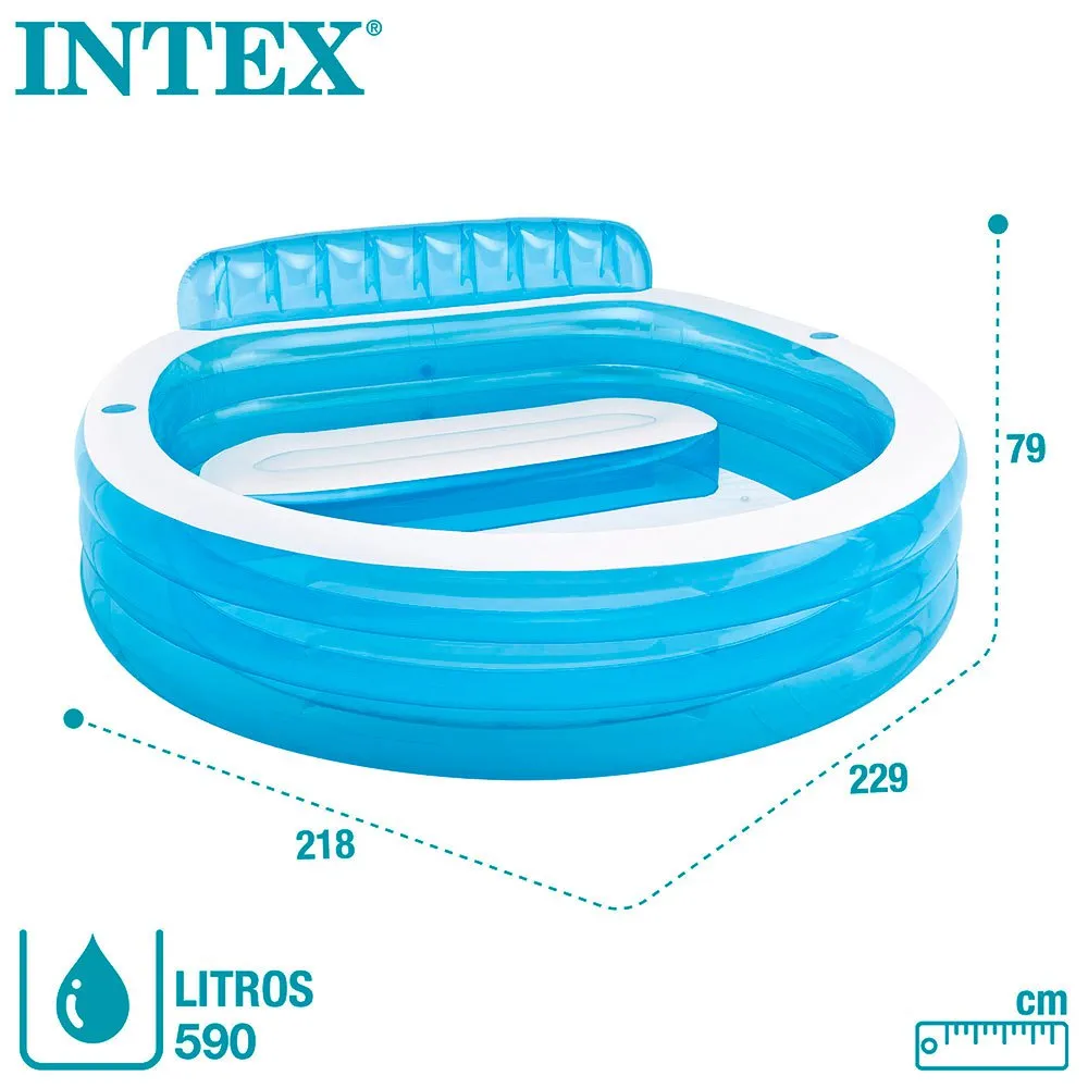 Intex Bekant Med Stolpool unisex, Blue, 640L-Från 3Y Intex Bekant Med Stolpool unisex, Blue, 640L-Från 3Y