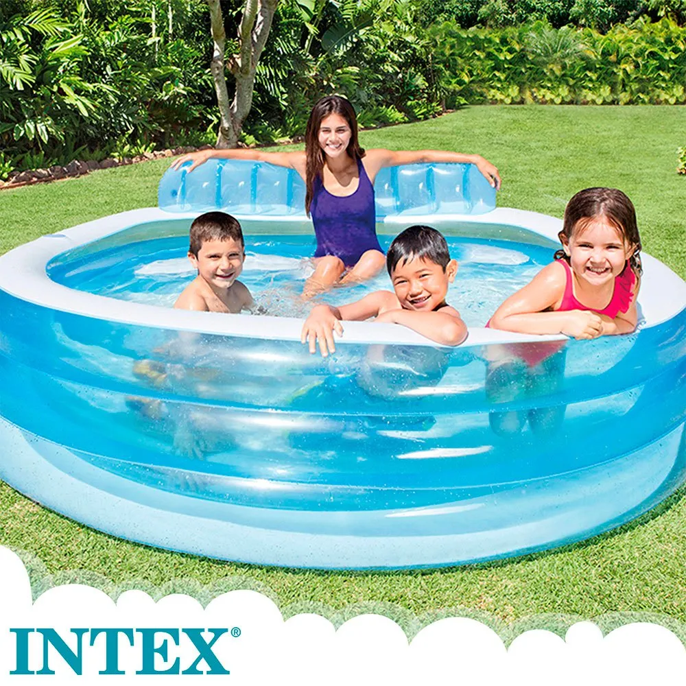 Intex Bekant Med Stolpool unisex, Blue, 640L-Från 3Y Intex Bekant Med Stolpool unisex, Blue, 640L-Från 3Y