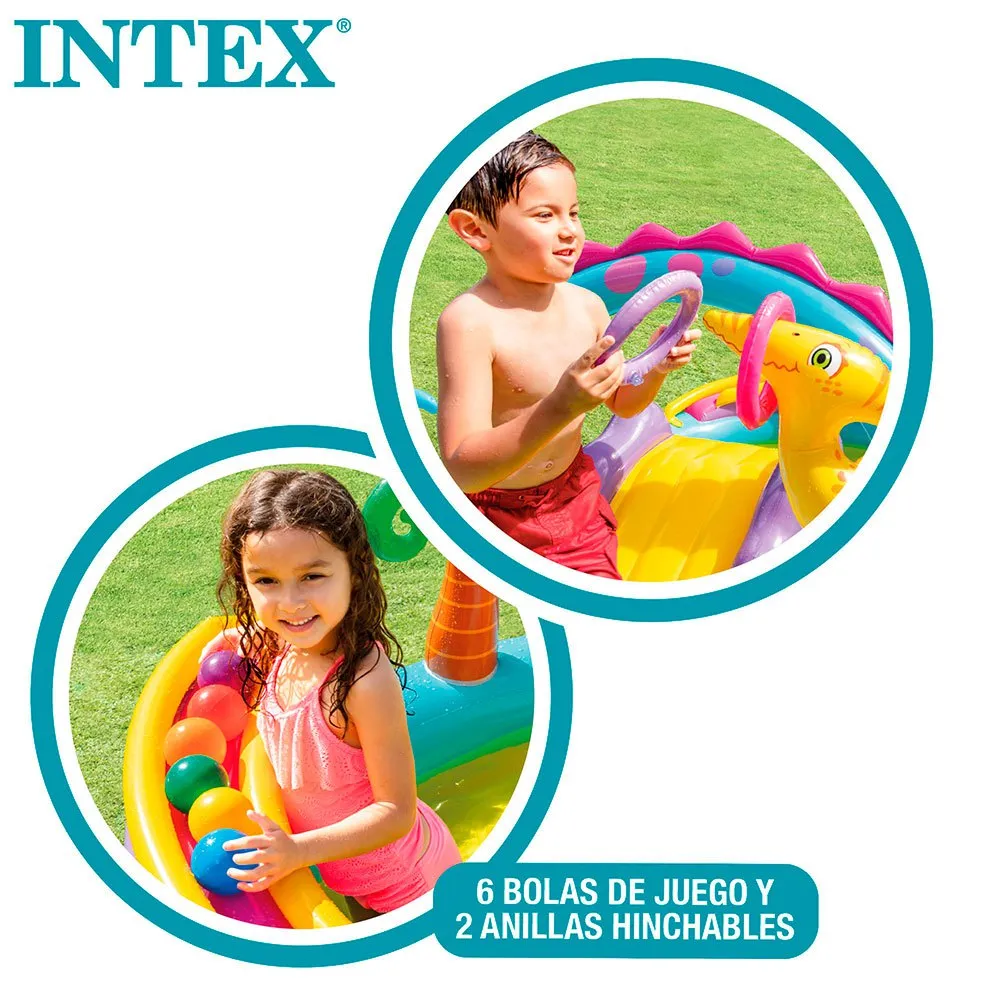 Intex Dinosauriebassäng unisex, Multicolor, 333 x 229 x 112cm