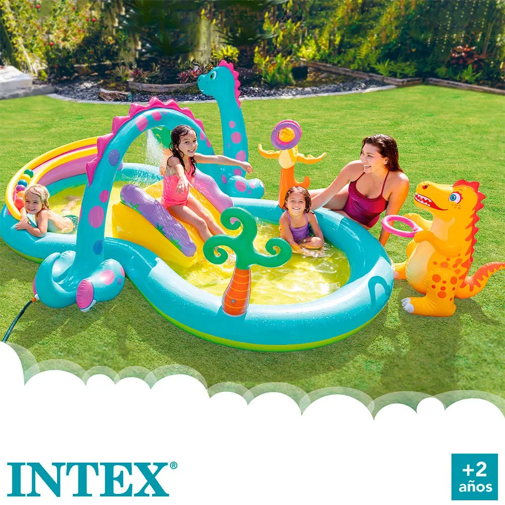 Intex Dinosauriebassäng unisex, Multicolor, 333 x 229 x 112cm