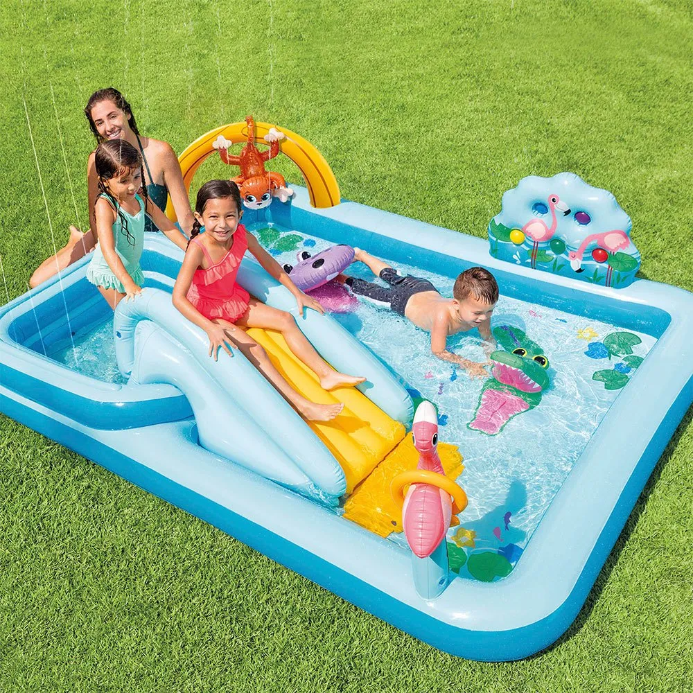 Intex Djungeläventyrs Vattenlekcenter unisex, Blue, One Size