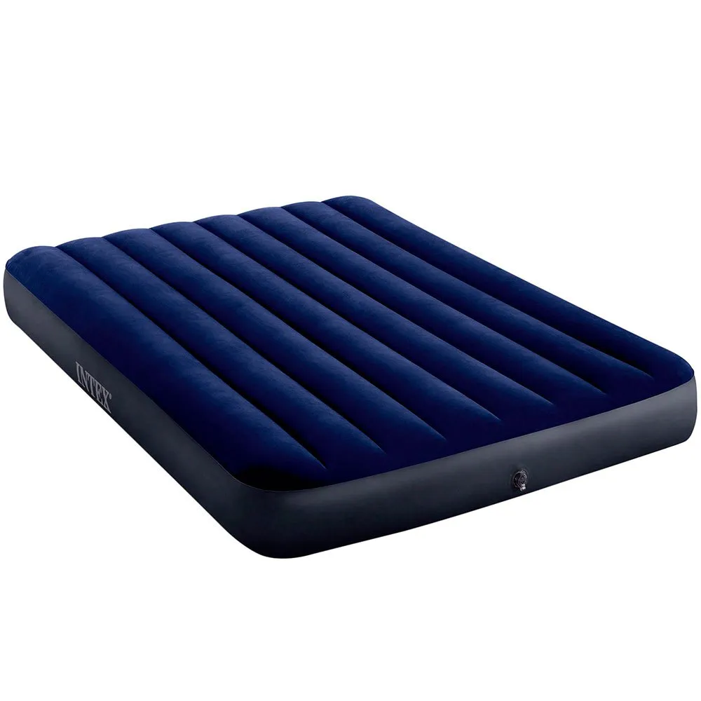 Intex Dura-beam Classic Downy Dubbel Luftmadrass, Blue, 191 x 137 x 25cm