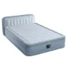Intex Dura-beam Deluxe Plush Queen Size With Headboard Dubbel Luftmadrass, Grey, 152 x 236 x 86cm
