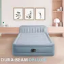 Intex Dura-beam Deluxe Plush Queen Size With Headboard Dubbel Luftmadrass, Grey, 152 x 236 x 86cm