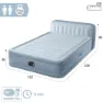 Intex Dura-beam Deluxe Plush Queen Size With Headboard Dubbel Luftmadrass, Grey, 152 x 236 x 86cm