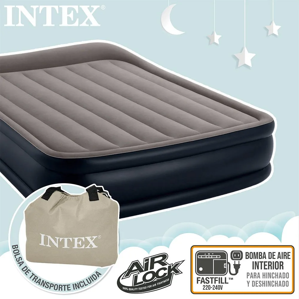 Intex Dura-beam Standard Deluxe Pillow N2 Luftmadrass, Grey, 152 x 203 x 42cm