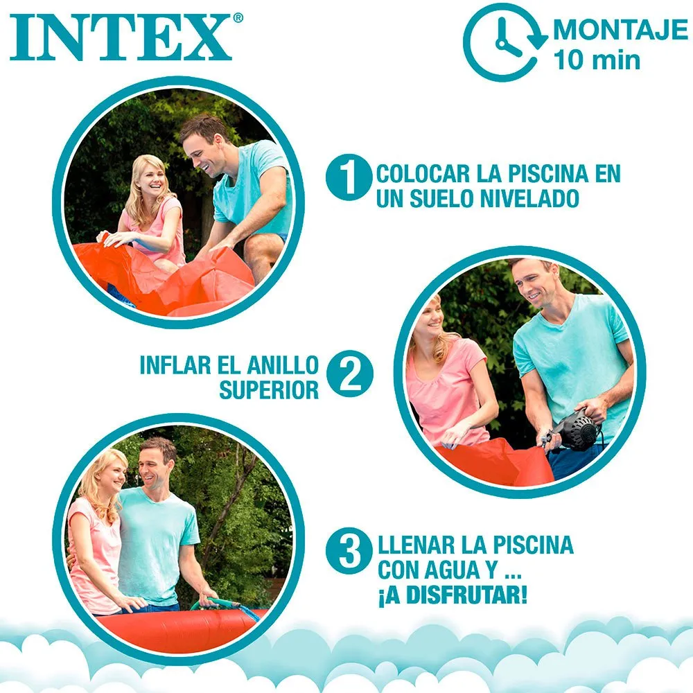 Intex Easy Set Crab Ø183x51cm Rund Uppblåsbar Pool unisex, Red, 183 x 51cm