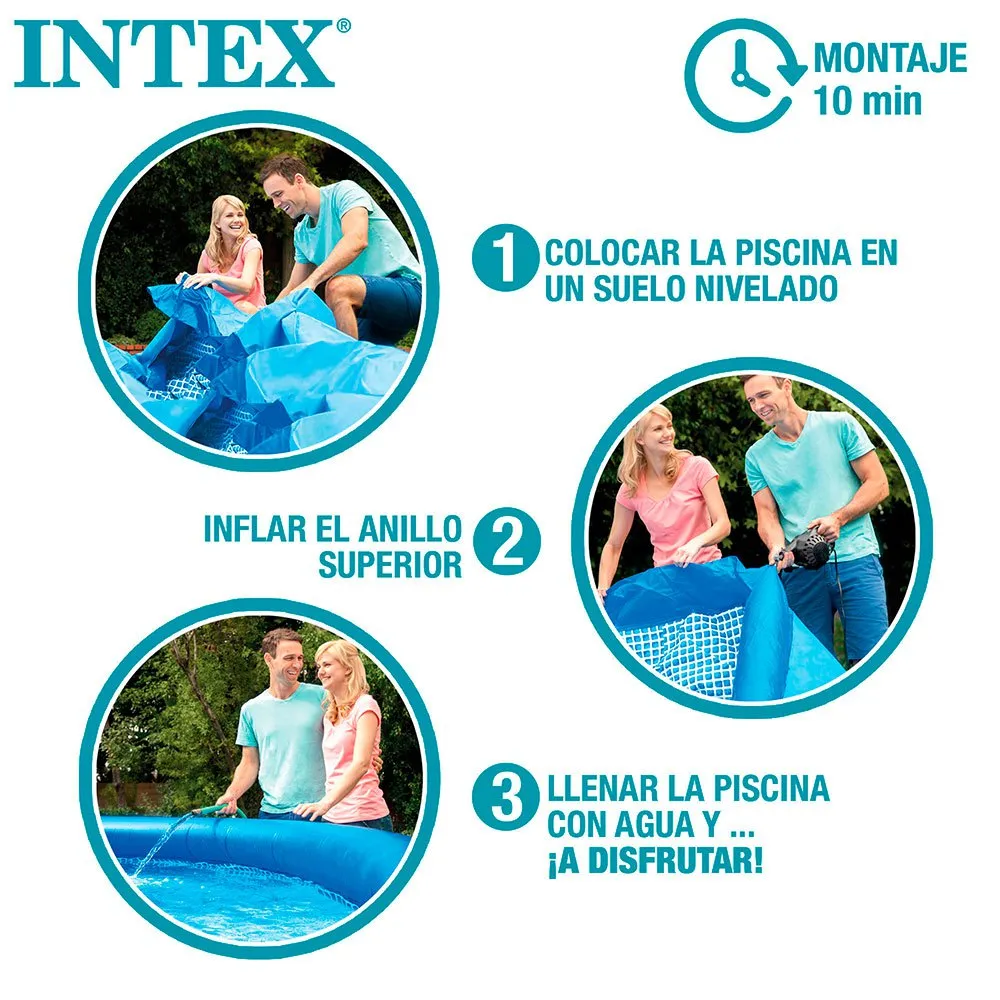 Intex Easy Set Uppblåsbar Pool 244x61 Cm unisex, Blue, 244 x 61cm