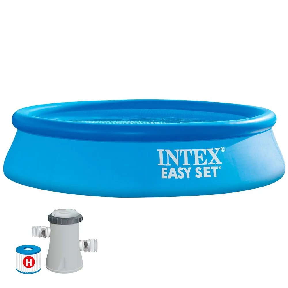 Intex Enkel Uppsättning Med Filterpatronpump Pool 244x61 Cm unisex, Blue, 244 x 61cm