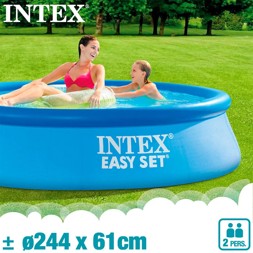 Intex Enkel Uppsättning Med Filterpatronpump Pool 244x61 Cm unisex, Blue, 244 x 61cm