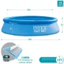Intex Enkel Uppsättning Med Filterpatronpump Pool 305x61 Cm unisex, Blue, 305 x 61cm