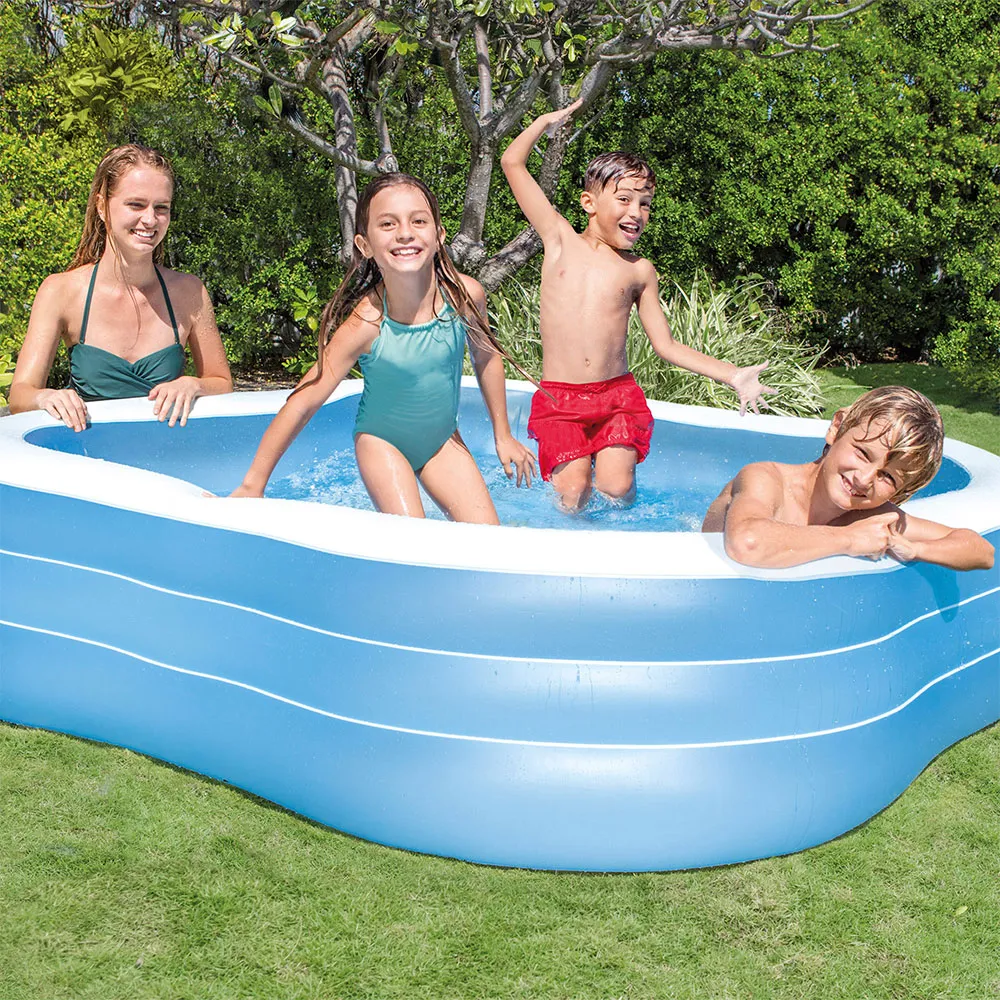 Intex Familjepool unisex, White / blue, 229 x 229 x 56cm Intex Familjepool unisex, White / blue, 229 x 229 x 56cm