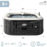 Intex Greystone Deluxe 175x175x71 Cm Uppblåsbart Spa unisex, Grey, 795L