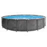 Intex Greywood Prism Premium Ø 457x122 Cm Stål Rund Ovanmarkspool unisex, Grey / blue, 16805L
