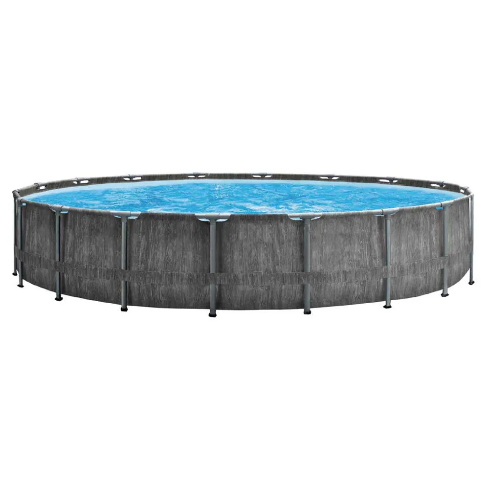 Intex Greywood Prism Premium Ø 549x122 Cm Stål Rund Ovanmarkspool unisex, Grey / blue, 24311L