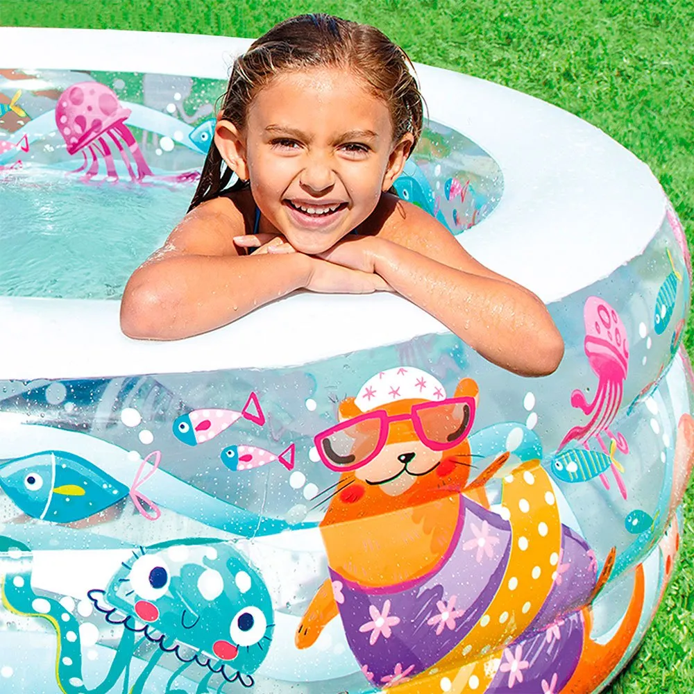 Intex Inflatable Aquarium Pool unisex, Clear / multicolor, 153 x 56cm