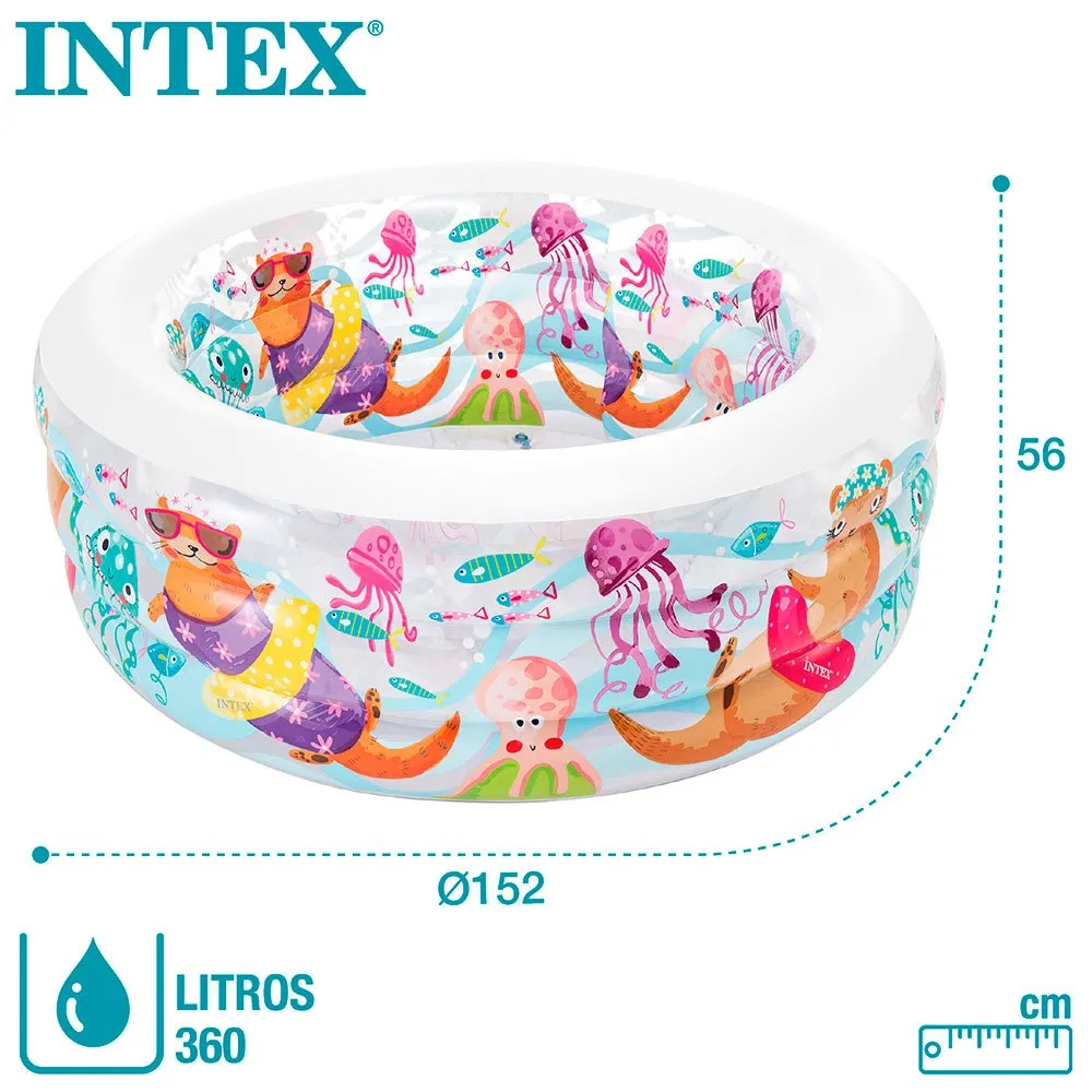 Intex Inflatable Aquarium Pool unisex, Clear / multicolor, 153 x 56cm