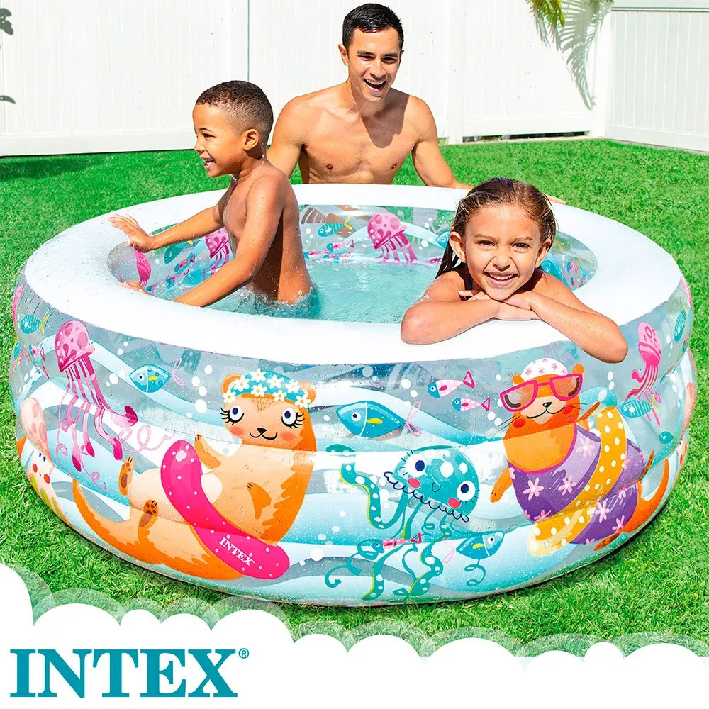 Intex Inflatable Aquarium Pool unisex, Clear / multicolor, 153 x 56cm