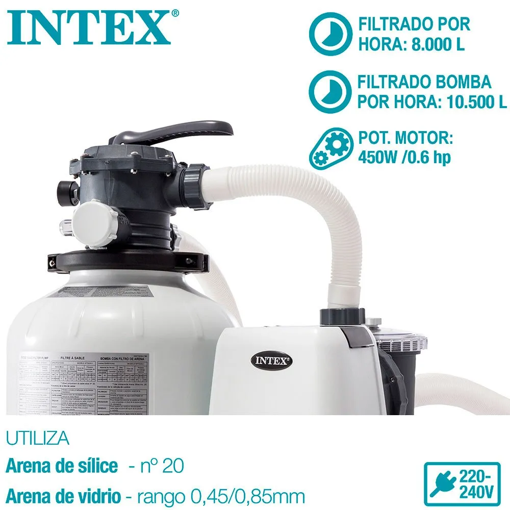 Intex Krystal Clear Sandfilterpump 10 500 L/h unisex, One size