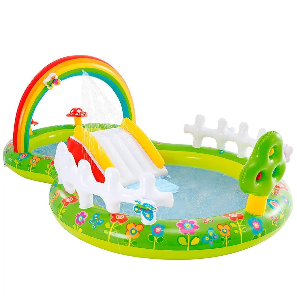 Intex Lekstuga Med Rutschkana Och Pool unisex, Multicolour, 290 x 180 x 104cm
