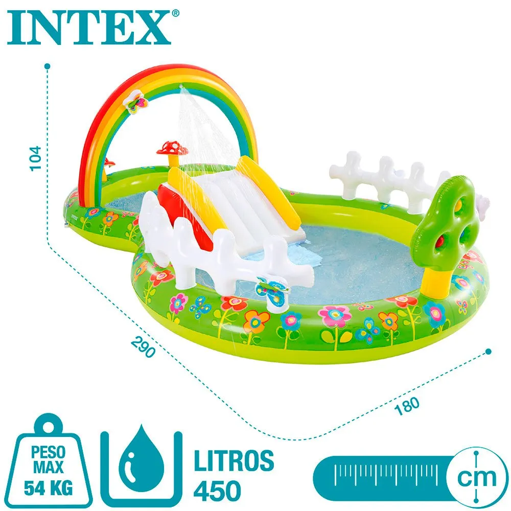 Intex Lekstuga Med Rutschkana Och Pool unisex, Multicolour, 290 x 180 x 104cm