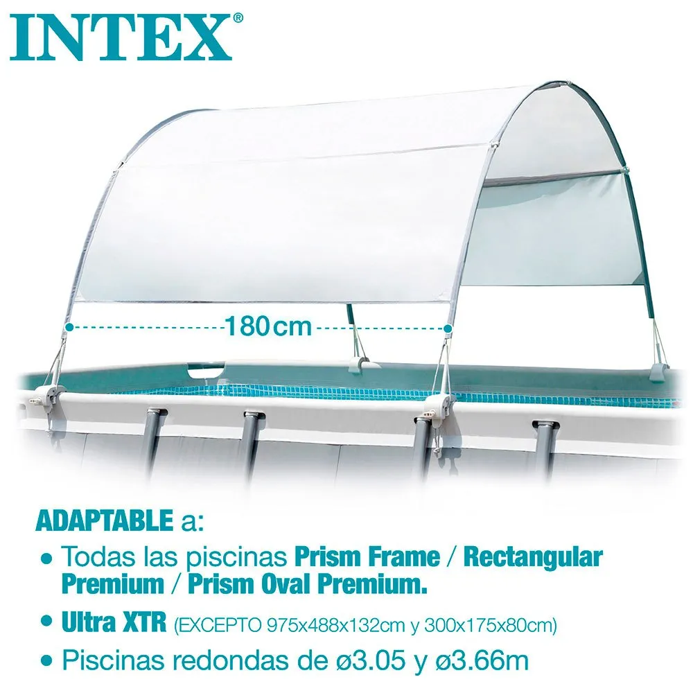 Intex Markis Med Uv50-skydd För Metallrampooler unisex, White, One Size