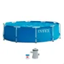 Intex Metal Frame Round+filter Pool unisex, Blue, 4485L