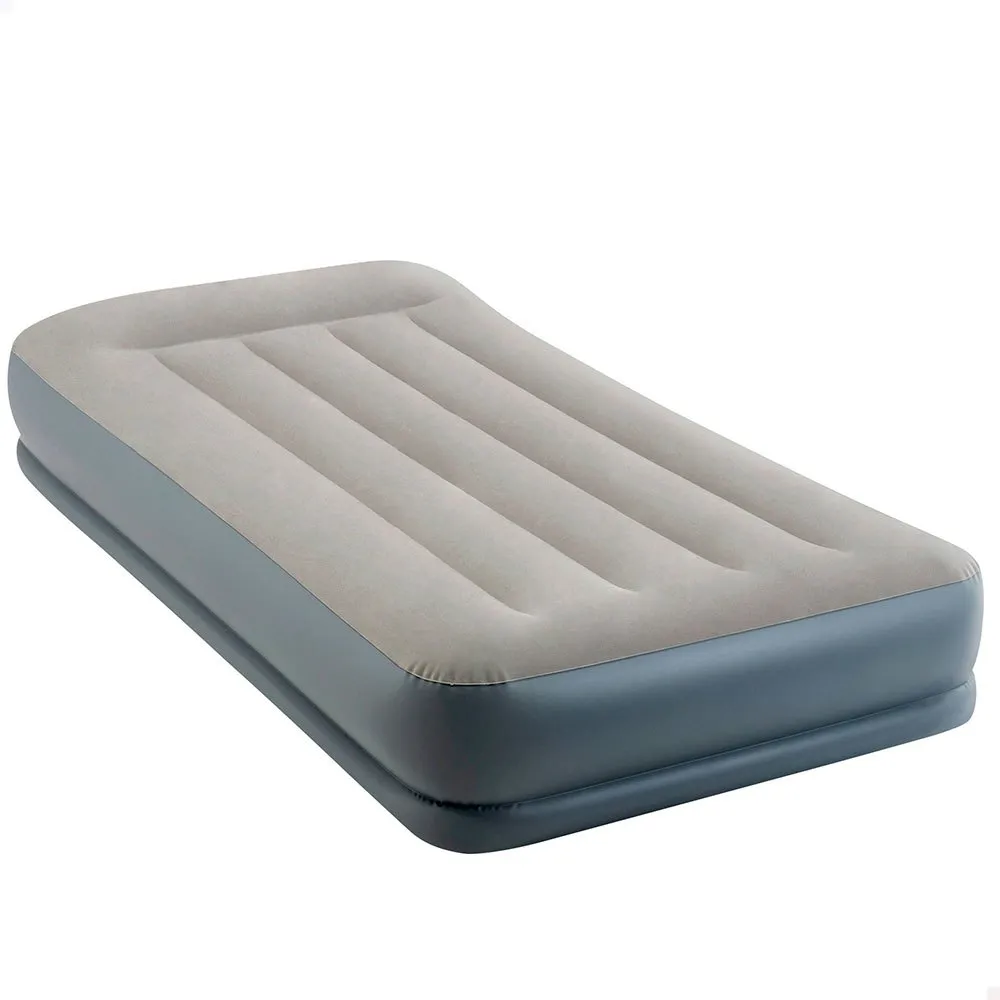 Intex Midrise Dura-beam Standard Pillow Rest Luftmadrass, Grey, 99 x 191 x 30cm