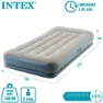 Intex Midrise Dura-beam Standard Pillow Rest Luftmadrass, Grey, 99 x 191 x 30cm
