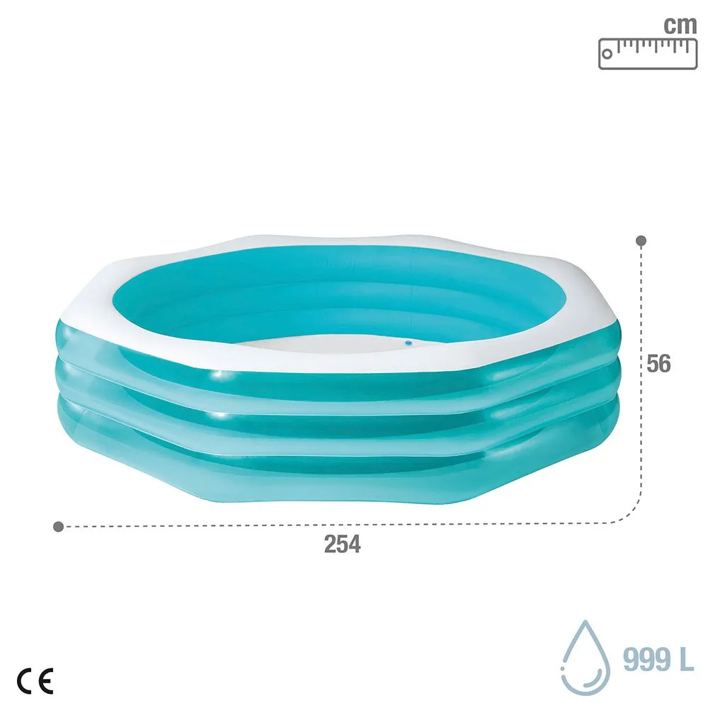 Intex Octogonal Rund Uppblåsbar Pool unisex, Blue / white, 999L Intex Octogonal Rund Uppblåsbar Pool unisex, Blue / white, 999L