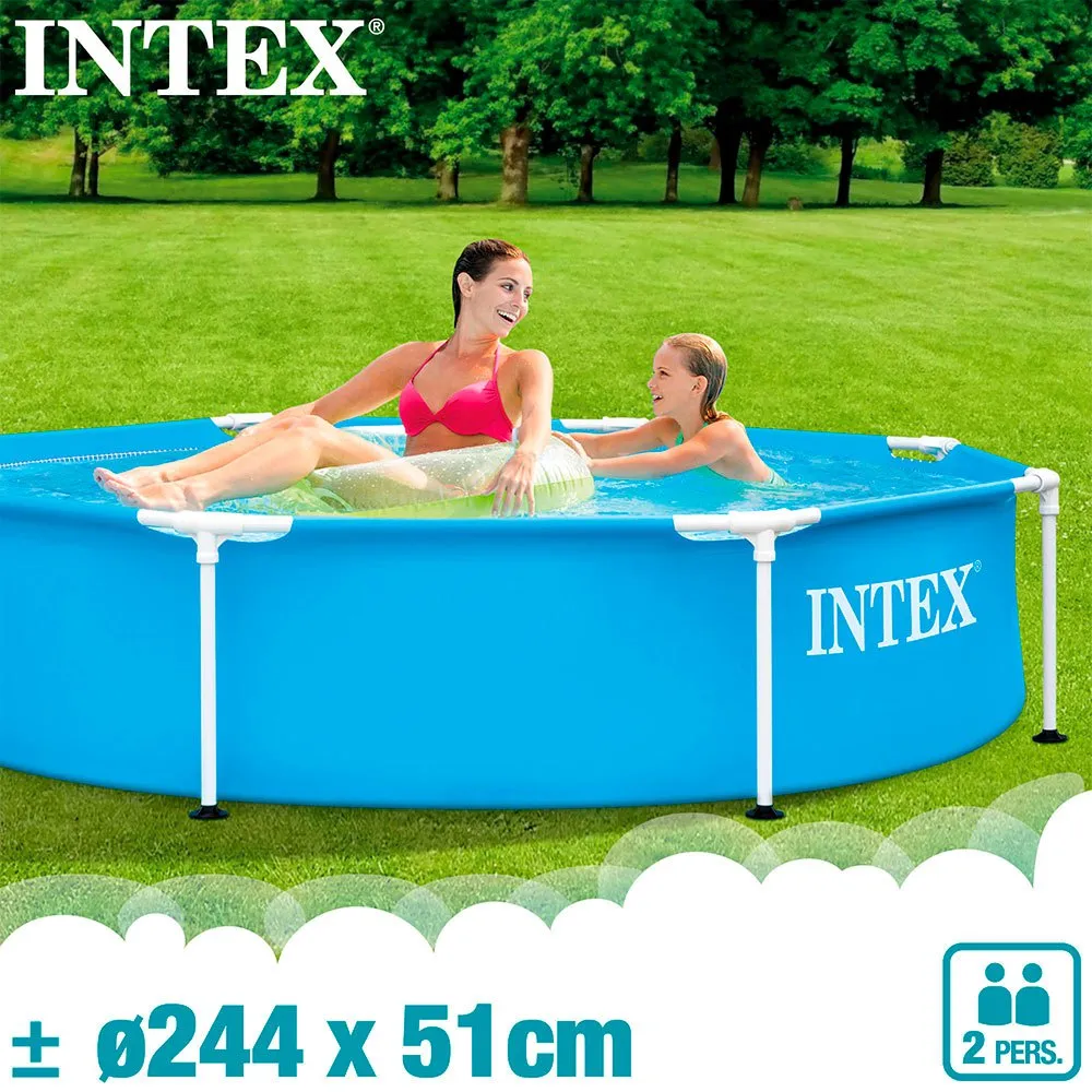 Intex Pool Med Metallram 244x51 Cm unisex, Blue, 1828 Litres