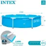 Intex Pool Med Metallram 244x51 Cm unisex, Blue, 1828 Litres
