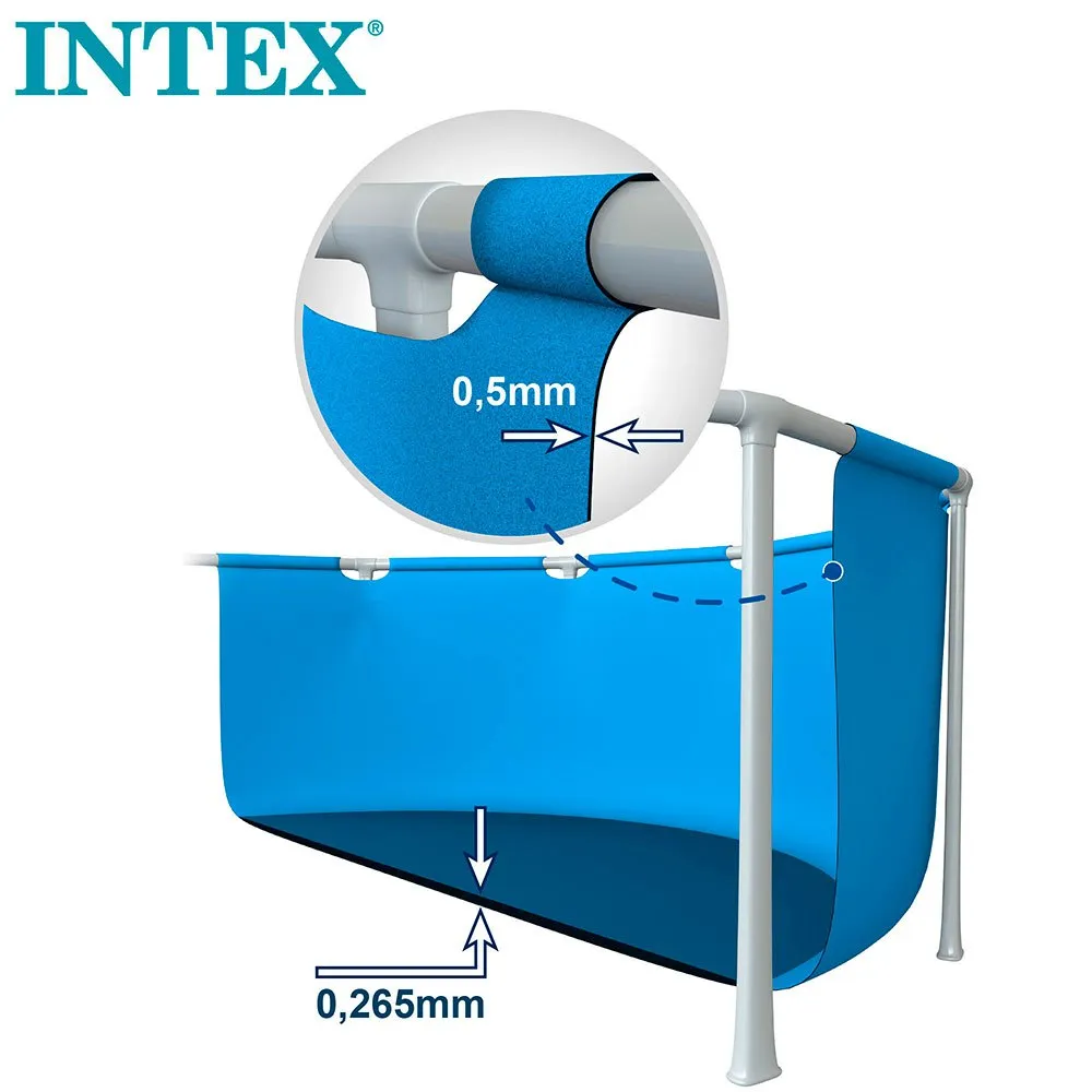 Intex Pool Med Metallram För Stranden 305x76 Cm unisex, Blue, 305 x 76cm