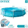 Intex Pool Med Metallram För Stranden 305x76 Cm unisex, Blue, 305 x 76cm