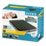 Intex Prestige Downy Dubbelsäng Med Pump Och Fiber-tech-madrass, Green / grey, 137 x 191 x 25cm