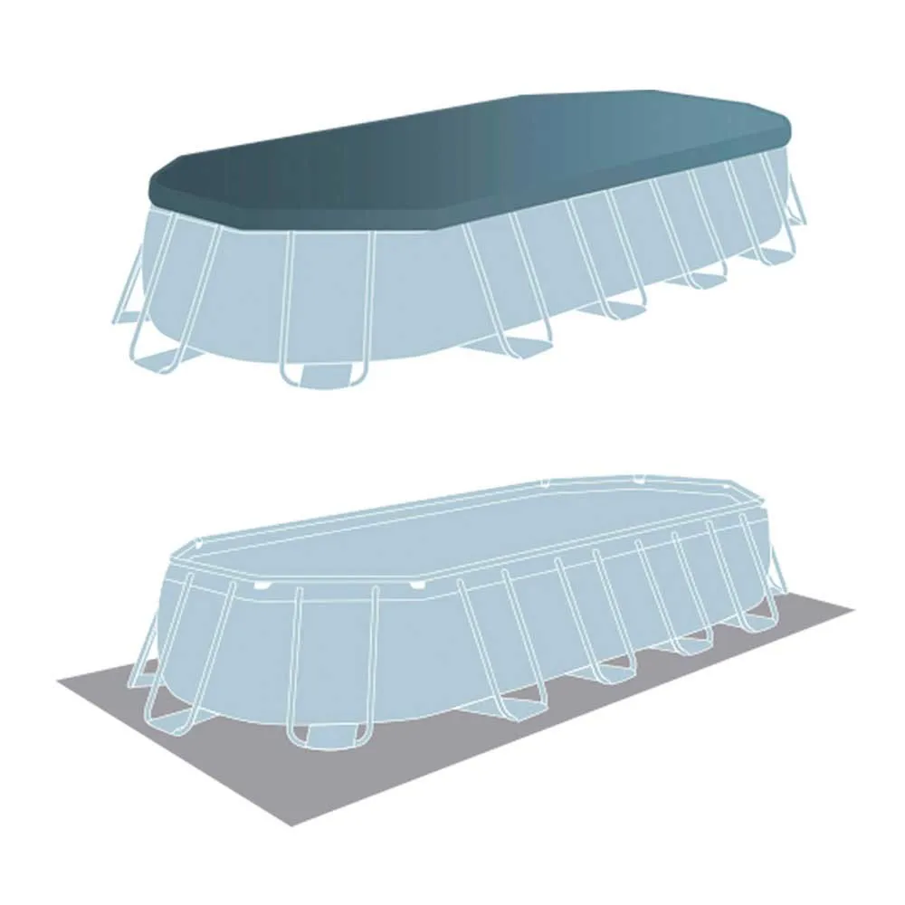 Intex Prism 610x305x122 Cm Stål Ram För Oval Pool Ovan Mark unisex, Grey / blue, 18202L