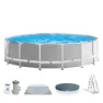 Intex Prism Ø 457x122 Cm Stål Rund Ovanmarkspool unisex, Grey / blue, 16805L