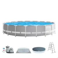 Intex Prism Ø 549x122 Cm Stål Rund Ovanmarkspool unisex