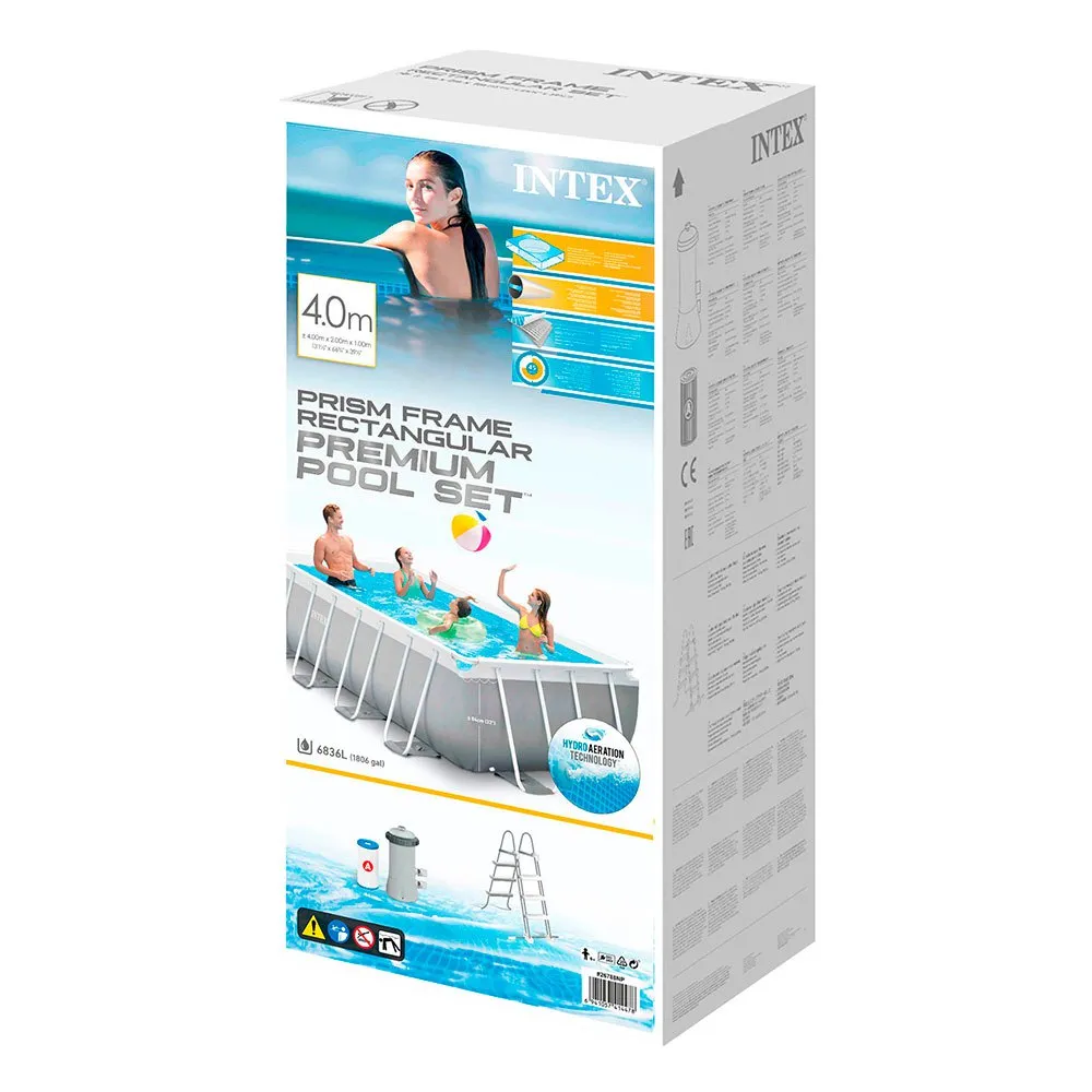 Intex Prisma Frame Rectangular Above Ground With Filter Pool unisex, 400 x 200 x 100cm