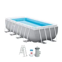 Intex Prisma Frame Rectangular Above Ground With Filter Pool unisex Intex Prisma Frame Rectangular Above Ground With Filter Pool unisex