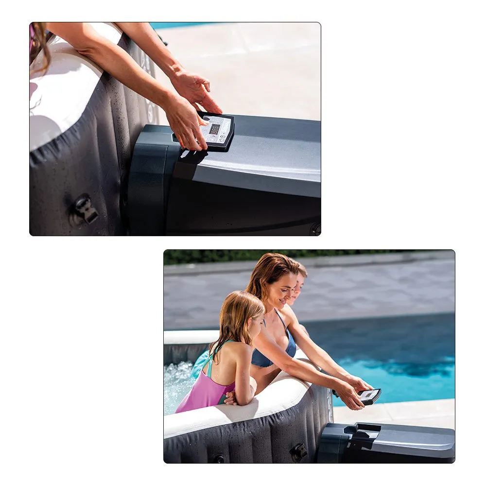Intex Purespa Bubbelbad Med Deluxe-massagejets unisex, Black / white, 795L