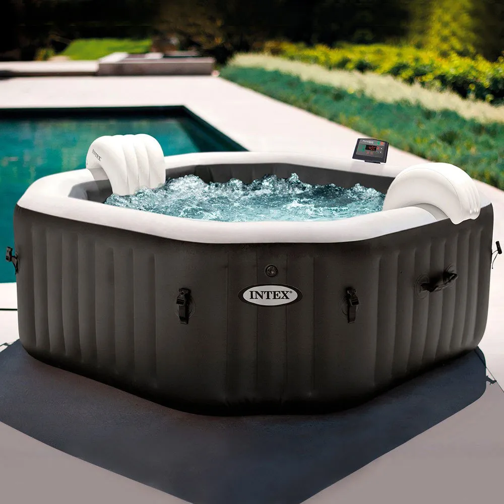 Intex Purespa Bubbelbad Med Deluxe-massagejets unisex, Black / white, 795L