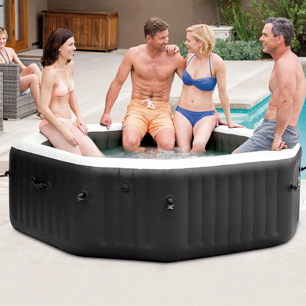 Intex Purespa Bubbelbad Med Deluxe-massagejets unisex, Black / white, 795L