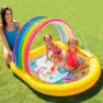Intex Regnbågsbarn Med Baldakin Och Sprinklerpool unisex, Multi, 130 x 147 x 86cm