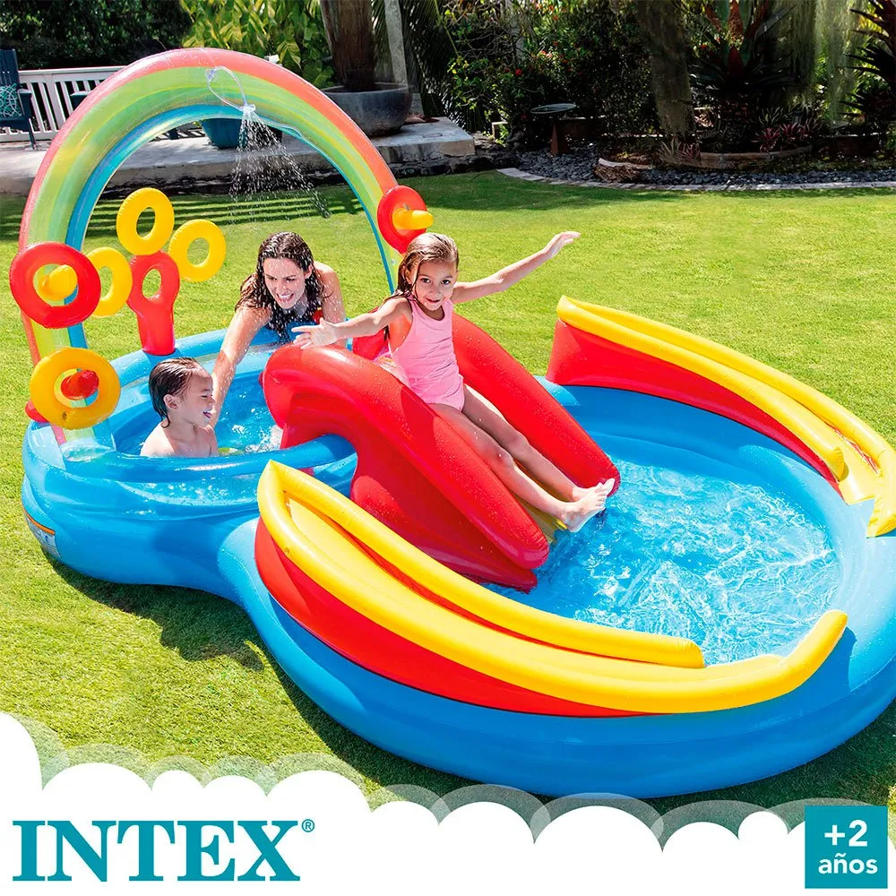 Intex Regnbågspoolen unisex, Multicolor, 297 x 193 x 135cm