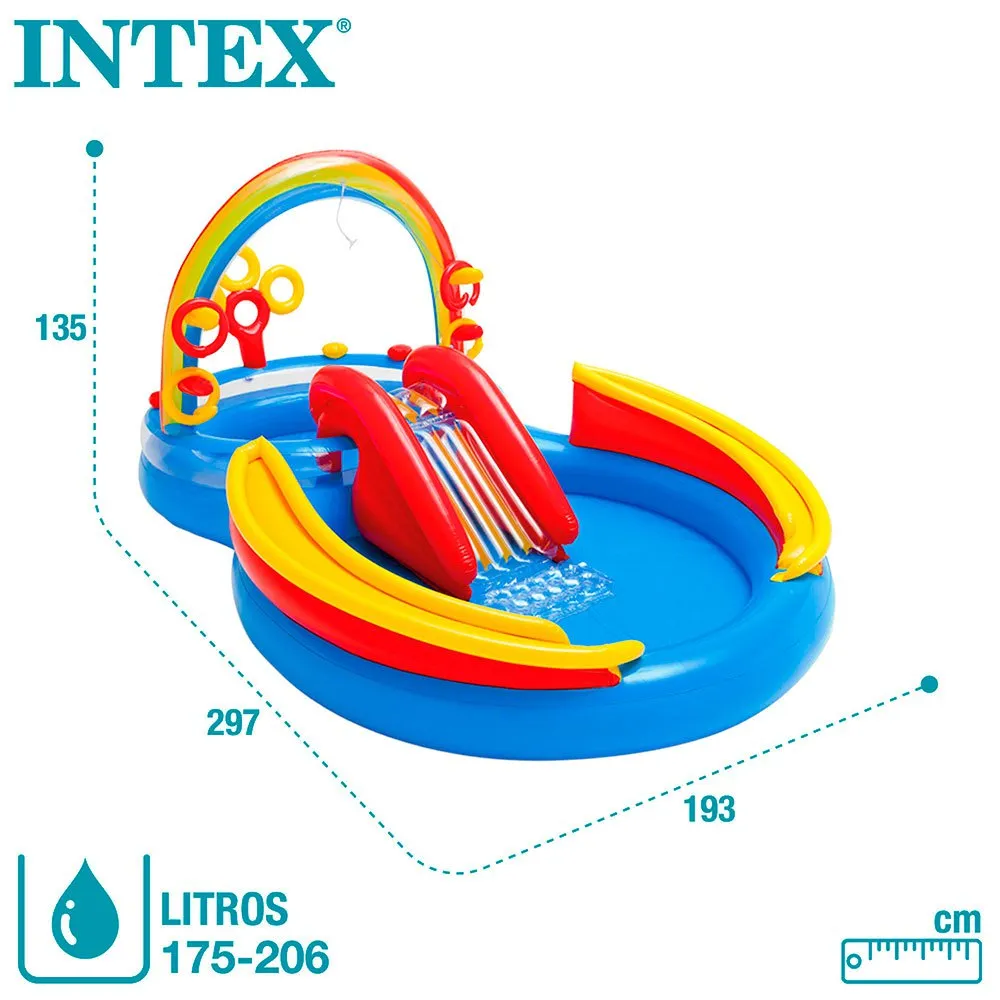 Intex Regnbågspoolen unisex, Multicolor, 297 x 193 x 135cm